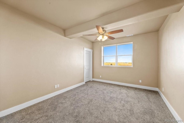 45425 Wolf Creek Dr, Bennett, CO 80102 - spare room featuring ceiling fan and carpet flooring