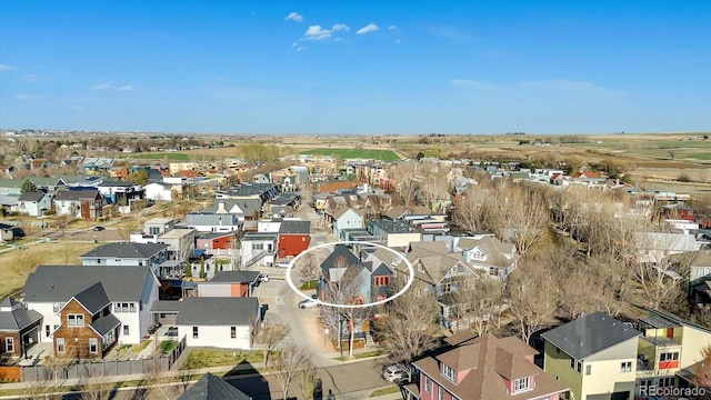 aerial view featuring a residential view