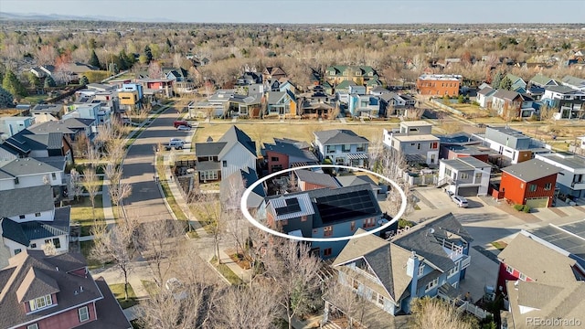 birds eye view of property featuring a residential view