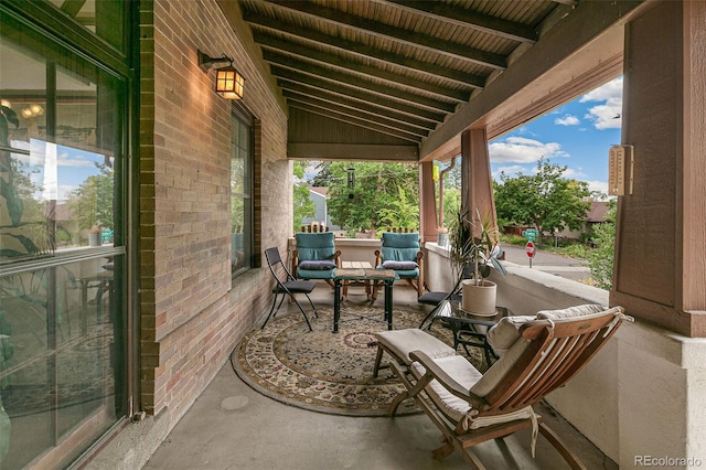 view of patio / terrace with a porch