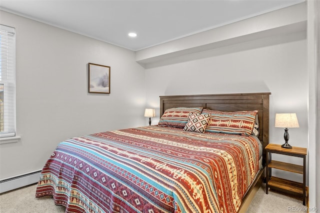 4400 Lodgepole Cir Unit 101, Silverthorne, CO 80498 - carpeted bedroom with a baseboard radiator and recessed lighting