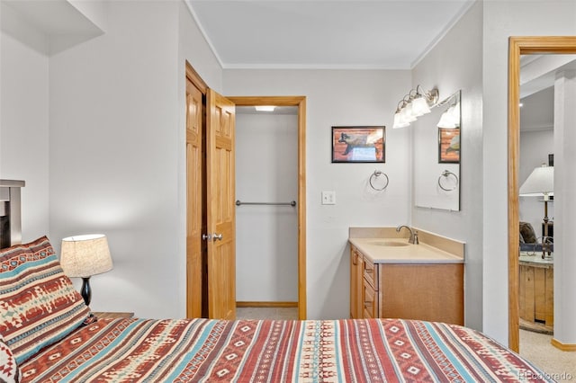 4400 Lodgepole Cir Unit 101, Silverthorne, CO 80498 - bedroom with a sink and crown molding