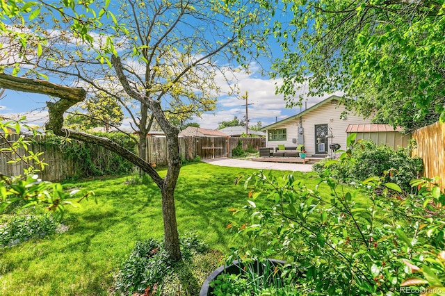 3625 W 9th Ave, Denver, CO 80204 - view of yard with an outdoor hangout area and a patio