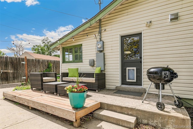 3625 W 9th Ave, Denver, CO 80204 - wooden terrace with an outdoor living space