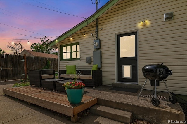 3625 W 9th Ave, Denver, CO 80204 - view of deck at dusk