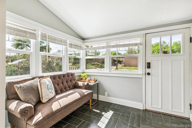 3625 W 9th Ave, Denver, CO 80204 - sunroom with vaulted ceiling and baseboards