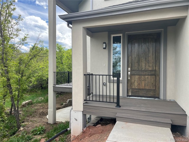 485 Cardiff Cir, Colorado Springs, CO 80906 - property entrance with stucco siding