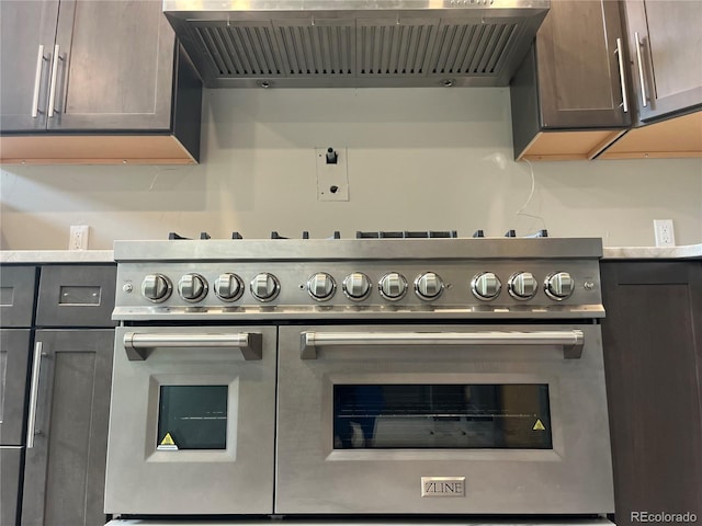 485 Cardiff Cir, Colorado Springs, CO 80906 - kitchen view of extractor fan, double oven range, and light countertops