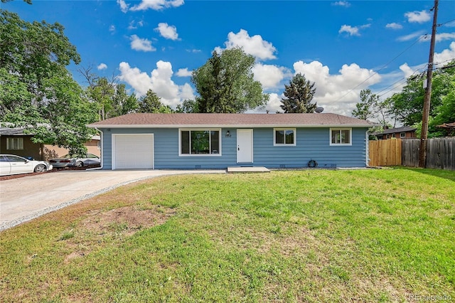 1552 W Caley Ave, Littleton, CO 80120 - ranch-style house with an attached garage and concrete driveway