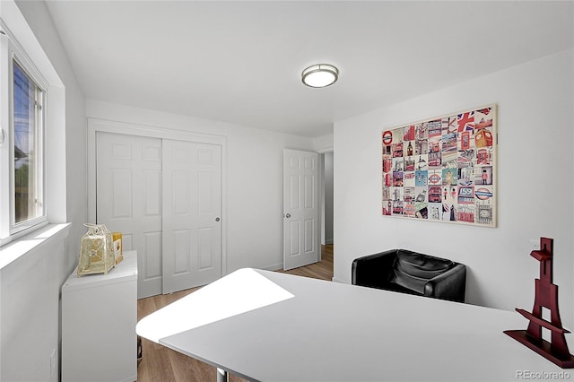 1552 W Caley Ave, Littleton, CO 80120 - office area featuring light wood-style flooring and baseboards
