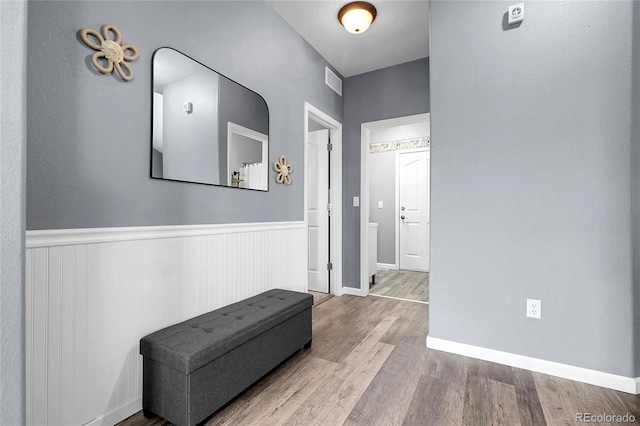4069 Copper Ct, Castle Rock, CO 80104 - hall with wood finished floors and wainscoting
