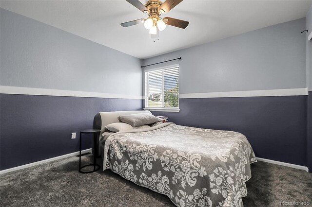 4069 Copper Ct, Castle Rock, CO 80104 - bedroom with carpet flooring and a ceiling fan
