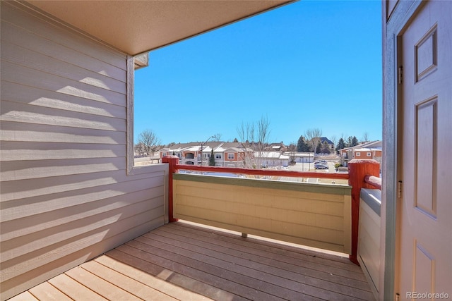 balcony with a residential view