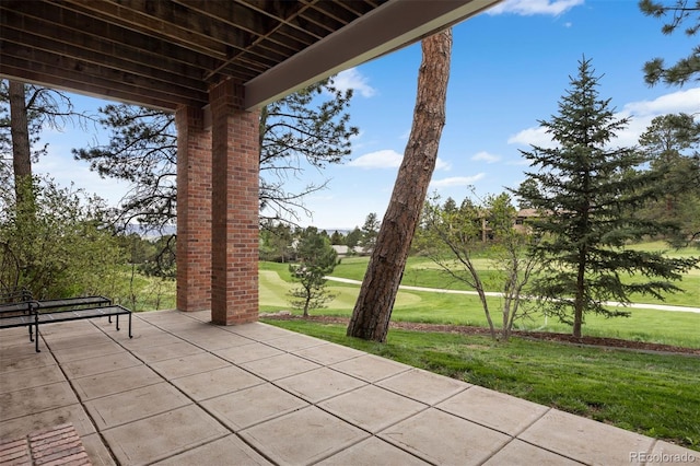 120 Silver Leaf Way, Castle Rock, CO 80108 - view of patio featuring golf course view