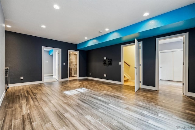 interior space featuring light wood-type flooring