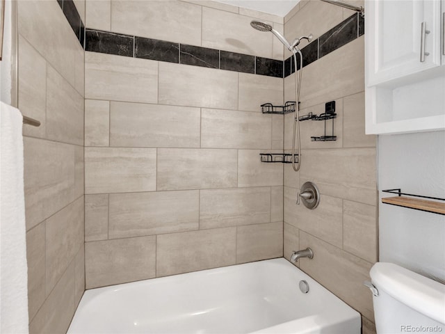 bathroom with toilet and shower / bathtub combination