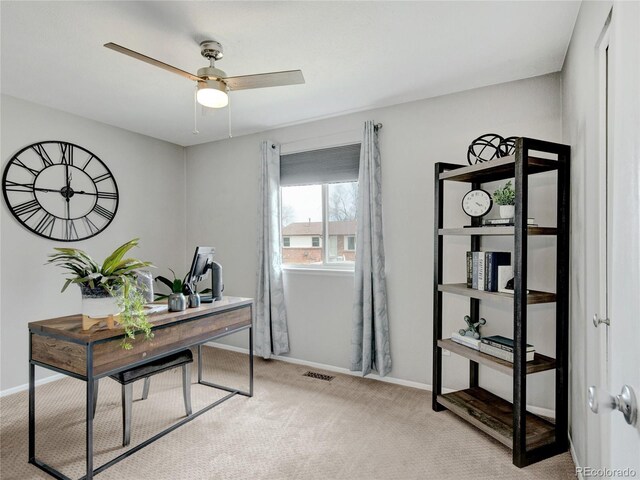 6523 S Field Way, Littleton, CO 80123 - carpeted office with ceiling fan and baseboards