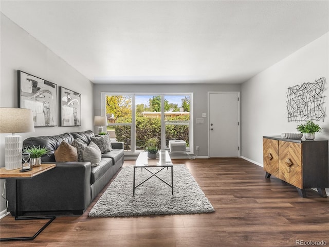 5995 Estes St, Arvada, CO 80004 - living room featuring wood finished floors and baseboards