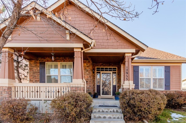 view of front of house featuring covered porch