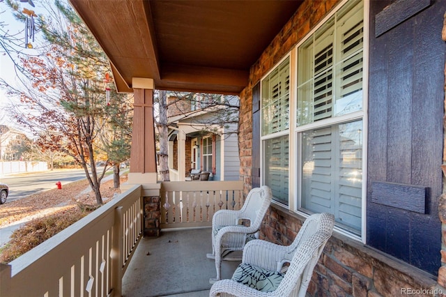 balcony with covered porch