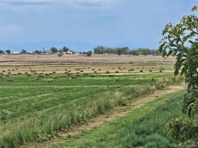 exterior space with a rural view