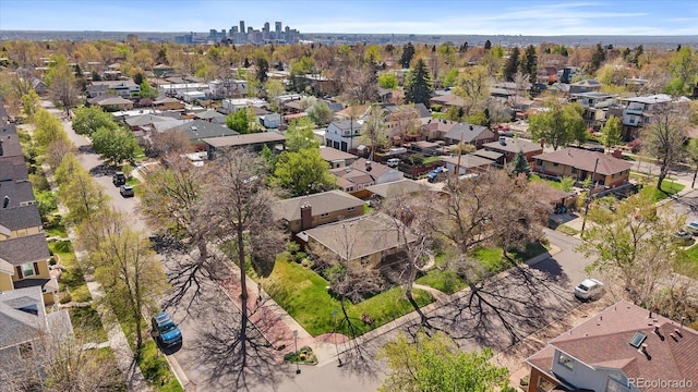 aerial view featuring a residential view