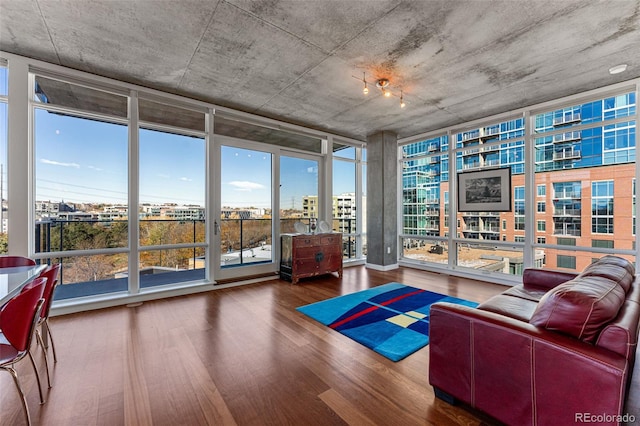 view of sunroom