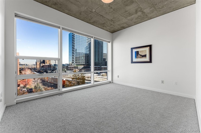 view of carpeted spare room