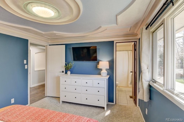 811 W Main St, Buena Vista, CO 81211 - bedroom featuring light colored carpet, baseboards, and ornamental molding