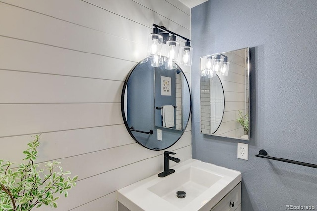 811 W Main St, Buena Vista, CO 81211 - bathroom with vanity and a textured wall
