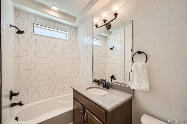 21701 E 50th Dr, Aurora, CO 80019 - full bathroom with vanity, shower / washtub combination, and toilet