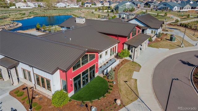 21701 E 50th Dr, Aurora, CO 80019 - aerial perspective of suburban area with a large body of water