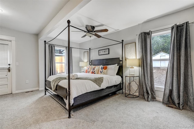 1510 S Cascade Ave, Colorado Springs, CO 80905 - carpeted bedroom featuring baseboards and ceiling fan