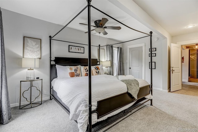 1510 S Cascade Ave, Colorado Springs, CO 80905 - carpeted bedroom with baseboards and a ceiling fan