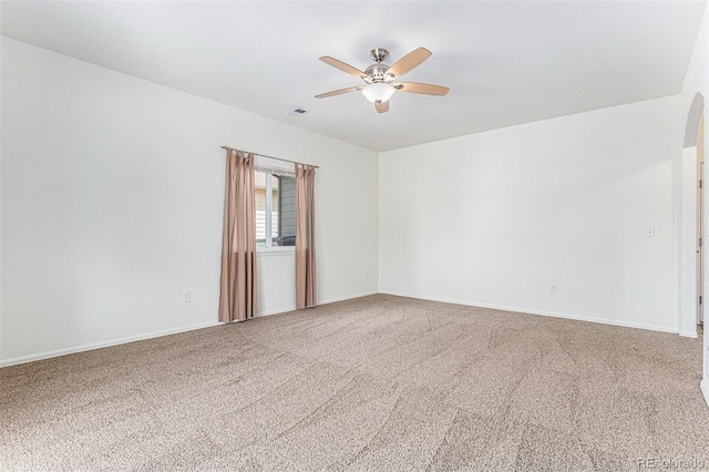 9650 Raven St, Firestone, CO 80504 - carpeted spare room featuring a ceiling fan and baseboards