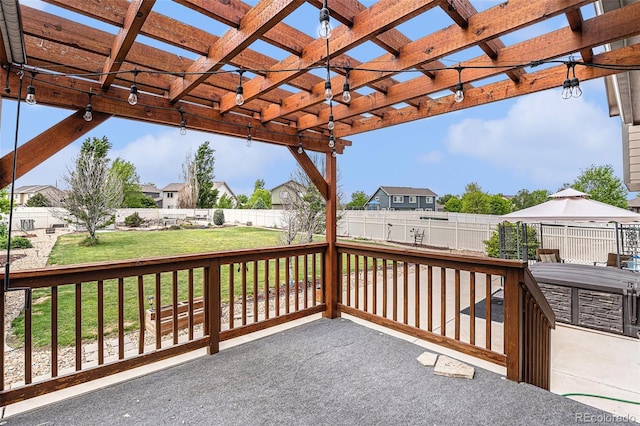 9650 Raven St, Firestone, CO 80504 - view of patio / terrace with a residential view and a pergola