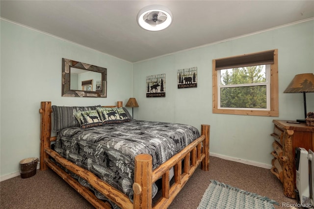 479 County Road 465, Grand Lake, CO 80447 - carpeted bedroom with crown molding and baseboards