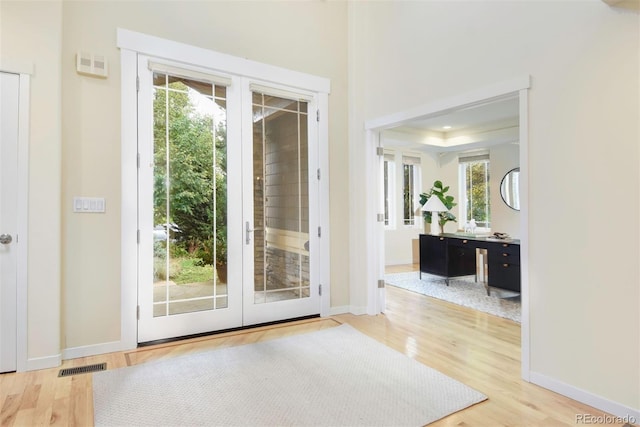 entryway featuring hardwood / wood-style floors