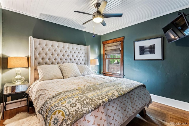 3145 W 31st Ave, Denver, CO 80211 - bedroom with wood finished floors and ceiling fan