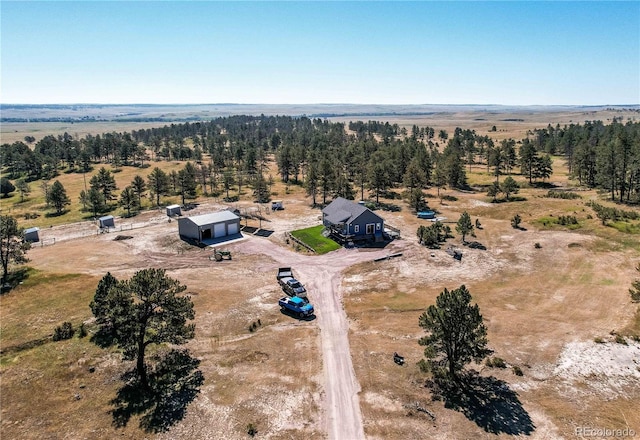 aerial view featuring a rural view