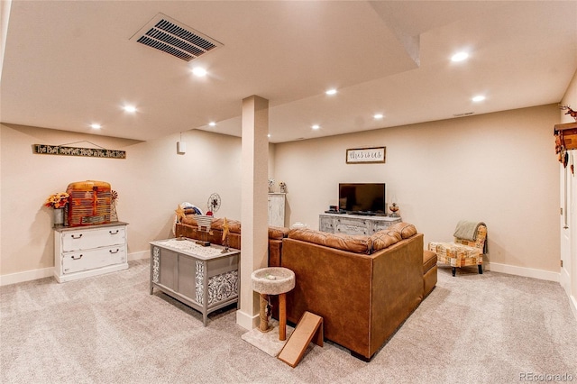 view of carpeted living room