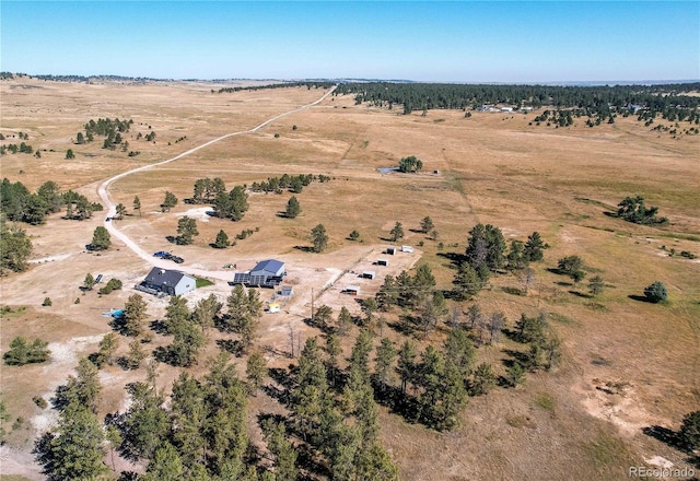 aerial view with a rural view