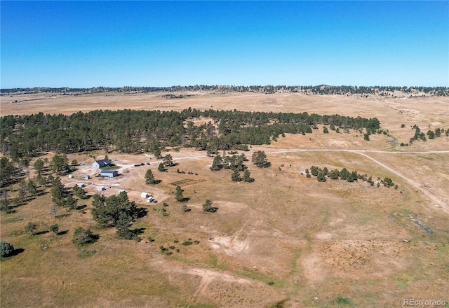 bird's eye view with a rural view