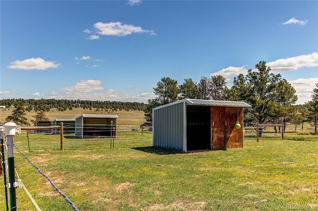 18050 Wedemeyer Rd, Kiowa, CO 80117 - view of yard featuring an outdoor structure, a view of rural / pastoral area, and a pole building