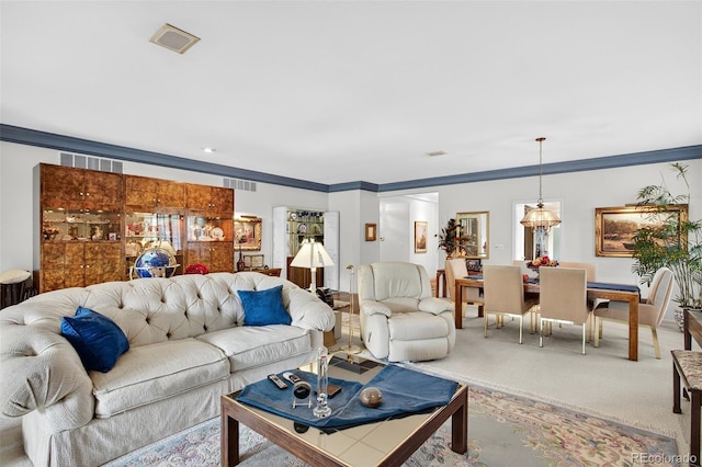 2800 S University Blvd Unit 174, Denver, CO 80210 - carpeted living room with ornamental molding