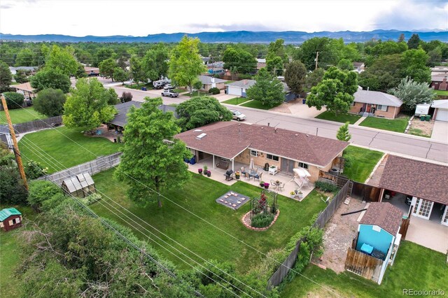 6666 S Pennsylvania St, Centennial, CO 80121 - aerial perspective of suburban area featuring a mountainous background