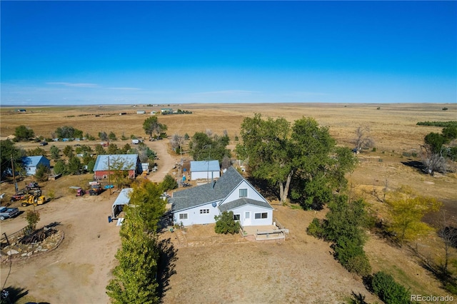 drone / aerial view featuring a rural view