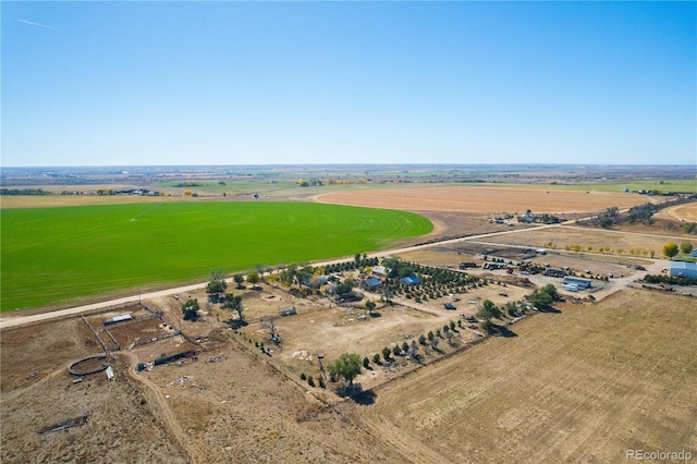 aerial view with a rural view