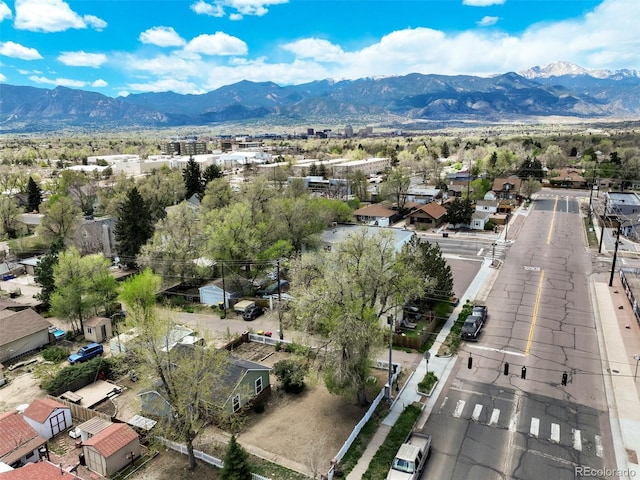 1917 E Cache La Poudre St, Colorado Springs, CO 80909 - aerial view featuring a residential view and a mountain view