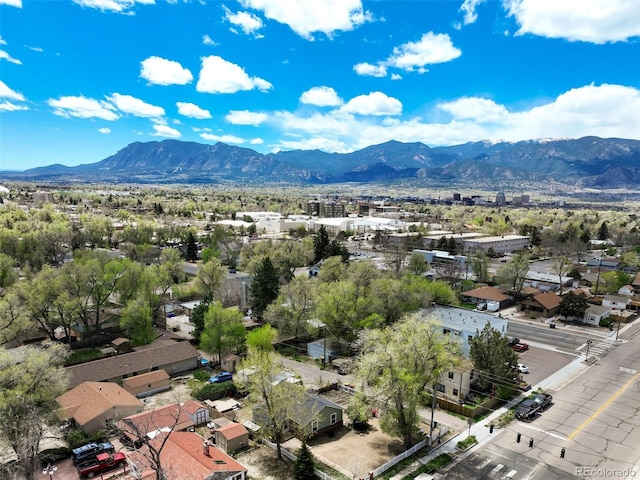 1917 E Cache La Poudre St, Colorado Springs, CO 80909 - drone / aerial view with a mountain view